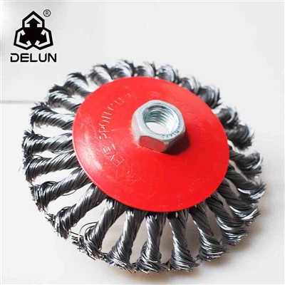 Konik Tel Tekerlek Fırçaları Avuç Taşlama Makinesi